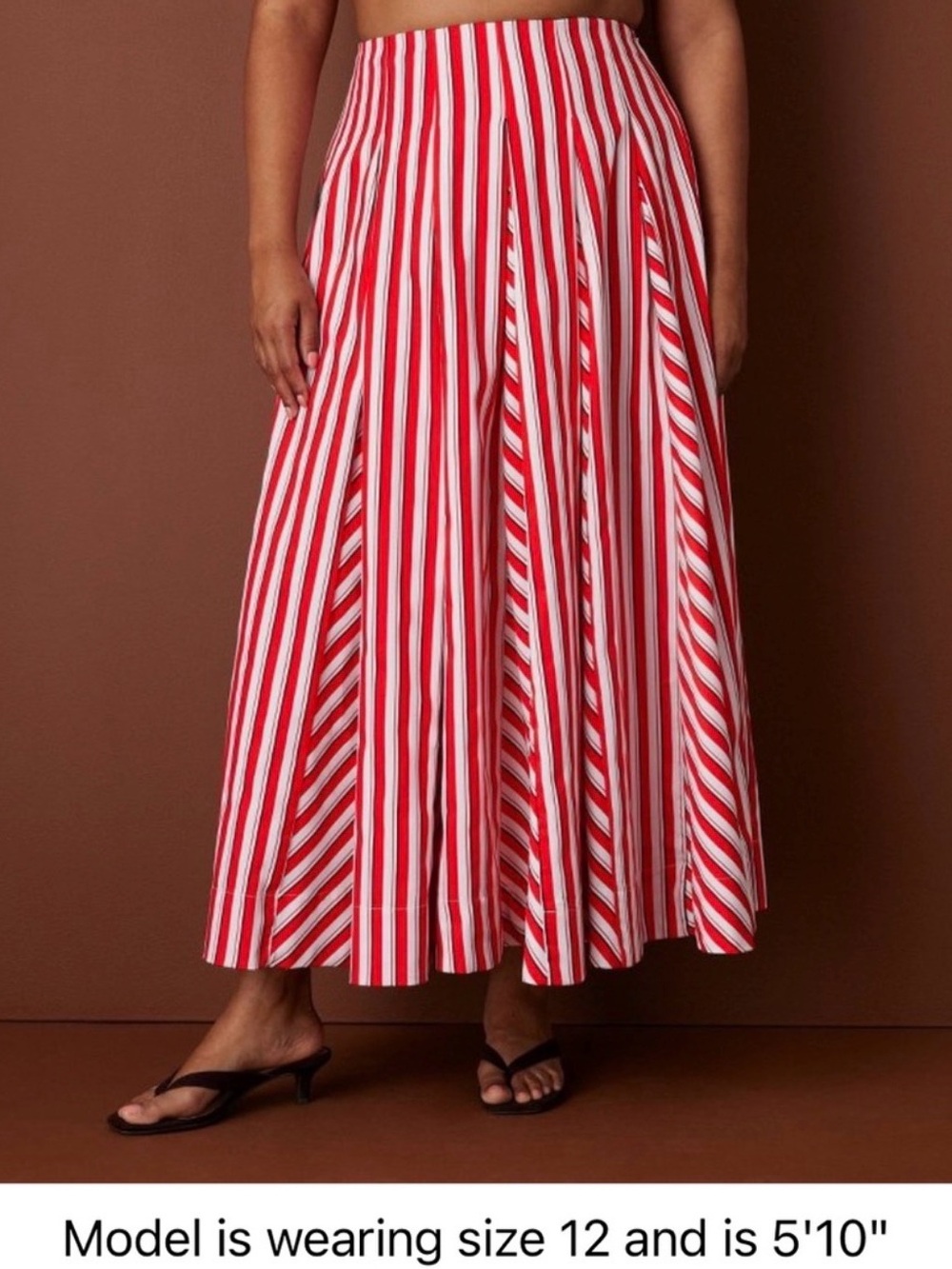 Rosie Assoulin x Target Pleated Poplin Striped Midi Skirt